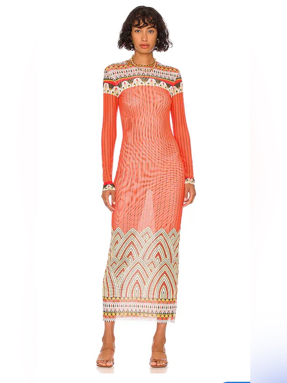 Agua‎ Bendita Robin Menfis Mesh Maxi Dress Beachy Resort Wear